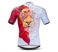 Cycling Jersey Men Bike Jersey Zipper Short Sleeve MTB Tops Mountain Road Clothing Bicycle Shirts Jacket Summer Pro Team Racing Cycle Jersey for Male Breathable Quick Dry White red Size XXL