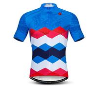 Cycling Jersey Men's Bike Jersey MTB Tops Shirts Mountain Road Clothes Bicycle Jacket t-Shirts Pro Team Racing Cycle Jersey Short Sleeve for Men Breathable Quick Dry red Blue Size XL