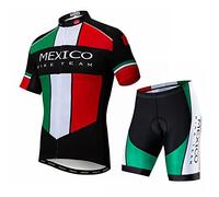 Cycling Jersey Shorts Set Padded Men Bike Top Suit Shirt Road Bicycle Clothing MTB Mountain Outfits Mexico M