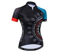Cycling Jersey Womens Bike Jersey Zip Shirts Short Sleeve Mountain Road Bicycle Clothes Pro Team Racing MTB Tops for Ladies Female Breathable Quick Dry Summer Black Blue Size XXL