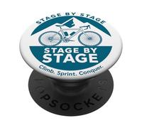 Cycling Logo - Stage by Stage - Climb. Sprint. Conquer. PopSockets Adhesive PopGrip