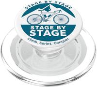 Cycling Logo - Stage by Stage - Climb. Sprint. Conquer. PopSockets PopGrip for MagSafe