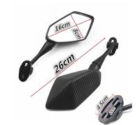Cycling Mirror Motorcycle Rear View Mirror Carbon Look For Y&amaha YZF R1 R6 R25 R15 R125 R3 R1S R1M FZ6R Left Right Reflector Mirror Convex Mirror(BLACK 2)
