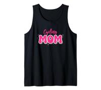 Cycling Mom in Fun Bubble Letters Tank Top