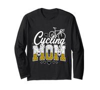 Cycling Mom Leopard Print Bicycle Bike Sport Mother Long Sleeve T-Shirt
