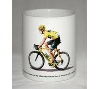 Cycling Mug. Chris Froome, Tour de France Winner 2013 - Illustration.