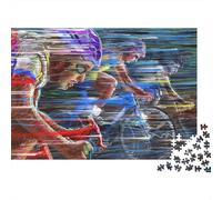 Cycling Race Motion 1000 Piece Gift Giving Puzzle for Adults Glitch Art Dachshund by The Water Premium Sturdy Vibrant Challenging Hard Stress Relief 52x38cm/1000pcs