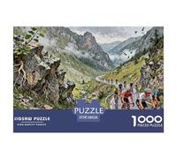 Cycling Race Wooden Jigsaw Puzzle Waterproof 1000 Piece Puzzles for Adults Colourful Educational Games