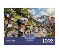 Cycling Race Wooden Jigsaw Puzzle Waterproof 1000 Piece Puzzles for Adults Fun Challenging Games