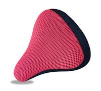 Cycling Saddle Cover Constructed from 3D Mesh Fabric to Provide Lightweight Cushioning and Continuous Airflow (red)