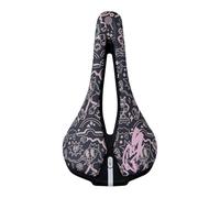 Cycling Saddle with Hollow Seat | Breathable Bike Seat | Hollow Design Bicycle Saddle | Graffiti Art Cycling Saddle with Reflective Tail | Ergonomic Cycling Seat for Movers