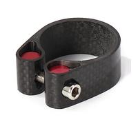 Cycling Seat Clamps 1pcs Carbon Fiber Bicycle Seatpost Clamp 30.8/30.9/31.6mm Ultralight Seat Tube MTB Road Bike Clip Parts(30.8 31.6)