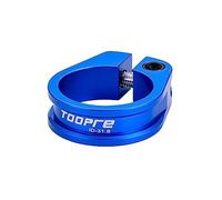 Cycling Seat Clamps 31.8/34.9mm Bicycle Seatposts Clamps Aluminum Alloy Road Mountain Bike Seat Post Seatpost Clamp Collar with Bolt(31.8mm Blue)