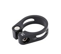 Cycling Seat Clamps 31.8mm Cycling Seat Post Clamp Bike Saddle Clip Quick Release Spare Parts for Bicycles Style Accessories Clip(Black B 31.8mm)