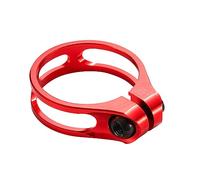 Cycling Seat Clamps Bicycle Seat Post Clamp Aluminum Alloy Cycling Saddle for 27.2/30.8/31.6mm Mountain Bike Accessories Clip(Red Black 31.8)