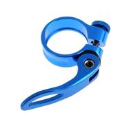 Cycling Seat Clamps Bicycle Seat Post Clamp Aluminum Alloy Quick Release Bike Seatpost Clamps Clamping Clip Parts 31.8mm 28.6mm 24.9mm Clip(Purple)