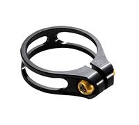 Cycling Seat Clamps Bike Bicycle Seat Post Clamp Aluminum Alloy Cycling Saddle for 27.2/30.8/31.6mm BIK Seatpost(Black Golden 31.8)
