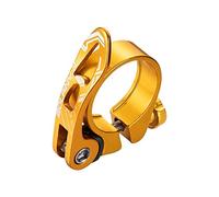 Cycling Seat Clamps MTB Bike Seatpost Clamp Quick Release Aluminium Alloy Bicycle Seat Post Mount 31.8mm 34.9mm Cycling Accessories(34.9mm Gold)