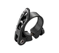 Cycling Seat Clamps MTB Bike Seatpost Clamp Quick Release Aluminium Alloy Bicycle Seat Post Mount 31.8mm 34.9mm Cycling Accessories Clip(Black 31.8mm)