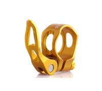 Cycling Seat Clamps MTB Road Bicycle Seatpost Clamp Aluminum Alloy Quick Release Mountain Bike Lock Seat Post Tube Clip 31.8mm 34.9mm Clip(34.9mm Gold)