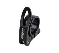 Cycling Seat Clamps Quick Release QR Road Bike Seat Post Clamp Alloy Mountain Bicycle Seatpost Saddle Pipe Tube Clip 28.6/30.2/31.8/34.9mm Clip(28.6mm Black)
