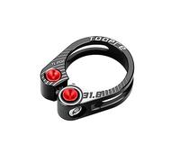 Cycling Seat Clamps Seat Pipe Clamp Aluminum Alloy Quick Release Cycling Accessories 31.8mm 34.9mm Mountain Bicycle Post(Black 31.8mm)