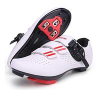 Cycling Shoes for Men Women Compatible with Peloton Bike SPD White 8.5