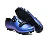 Cycling Shoes for Men Women Road Cycling Riding Shoes Peloton Shoes Breathable Cleat Compatible SPD Look Delta Indoor Cycling Shoes(36, Blue)