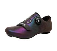 Cycling Shoes for Mens Womens Indoor Peloton Road Bike Shoes Included Cleats Clip Compatible Look Delta and SPD Lock Pedal All Black Size UK 9.5