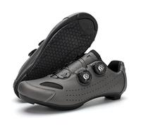 Cycling Shoes Mens Womens Bicycle Shoes Sneaker Outdoor Indoor Anti-Slip and Breathable Bike Shoes Spin Shoestring Comfortable Sneaker No-Lock Rubber Sole Bike Shoes-Gray||Numeric_8_Point_5