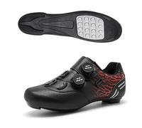 Cycling Shoes Mens Womens Breathable Bicycle Shoes with Spin Shoestring Unisex Comfortable Anti-Slip Sneaker Flat Pedal Biking Trainers Sports Shoes for Outdoor Indoor-Black||Numeric_6