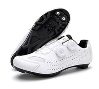 Cycling Shoes Mens Womens Mountain Bikes Shoes Unisex with Spin Shoestring Anti-Slip Breathable Sneaker MTB Riding Racing Cycling Shoes for Outdoor Indoor-White||Numeric_9