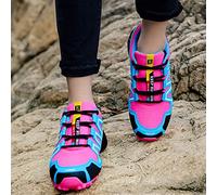 Cycling Shoes Women, Lock-Free Cycling Hiking Shoes Non-Slip Breathable MTB Road Bike Shoes Riding Sneakers,Blue-38