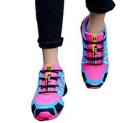 Cycling Shoes Women, Lock-Free Cycling Hiking Shoes Non-Slip Breathable MTB Road Bike Shoes Riding Sneakers,Blue-38