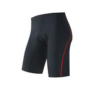 Cycling Shorts Men Padded Bicycle Bike Pants Breathable Cycle Undershorts with Zipper Pocket Red