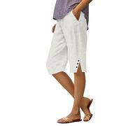 Cycling Shorts Women Summer Knee Length Beach Bermuda Shorts Ladies Loose Casual Drawstring Capri Pants Comfy Lounge Cropped Trousers with Pockets My Orders