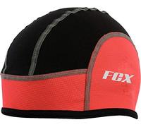 Cycling Skull Cap Thermal Under Helmet Tight Fit Head/Ear Protection Unisex Active wear Reflective Fleece Cap (Black Red)