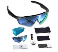 Cycling Smart Glasses, AI Smart Sunglasses | Open-Ear Bluetooth Glasses- Polarized Lens, Live Translation in 172 Languages,100% UV Protection Men&Women for Baseball, Cricket, Golf, Hiking, Running