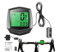 Cycling Speedometer - Compact ABS Wired Sensor, Multiple Function Speed Distance Timer, Data Memory System, Waterproof Bicycle Odometer Tracker | Urban Commuting, Trail Riding, Fitness Cycling