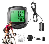 Cycling Speedometer, Waterproof Odometer, 1.73x1.93x0.59 Inches Wired Speed Tracker, Multifunctional Motion Activated Bike Accessory for Mountain and Road Bicycle Riding and Training Use