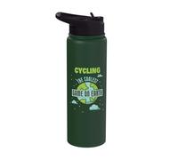 Cycling The Coolest Game On Earth Funny Cyclist Stainless Steel Insulated Water Bottle