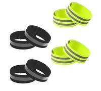 Cycling Trouser Clips, 8PCS Bicycle Clips, High Elastic Cycle Clips Trouser, High Vis Reflective Strips with Hook and Loop, Bike Clips Trousers,for Women Men Walking Night Sports Cycling Hiking