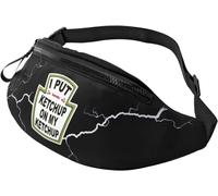 Cycling Waist Bag I Put Ketchup On My Ketchup, Chest Bag Premium Belt Bag Foldable Waist Pack Bag for Outdoor Women Jogging