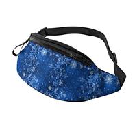 Cycling Waist Bag Magical Blue Snowflake, Walking Bag Adjustable Travel Pack Fashion Bum Bag for Outdoor Party Fitness