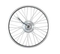 cyclingcolors 1 x Bicycle Front Wheel Rim Complete Edge Radius Hub for Electric Bicycle UAE Size 20 Inch with Brushless 24 V Motor Aluminium Specific Axle Distance for Folding Bikes