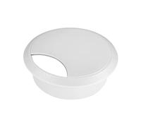 cyclingcolors 1 x Cable grommet, 70 mm, furniture, office, cable duct, cable outlet, cable box, plastic (white)
