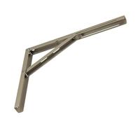 cyclingcolors 1 x Folding Wall Bracket Shelf Bracket Foldable Support Arm 400 mm Table Console Shelf Furniture Holder 50 kg Satin Finish