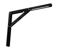 cyclingcolors 1 x Folding Wall Shelf Bracket Folding Folding Space Saving Arm 400 mm Table Support Shelf Mobile Support 50 kg Black