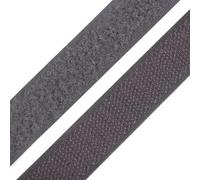 cyclingcolors 1 x Tape Roll 20 mm 25 Metre Set Hook Fleece Organiser Cable Tie Tape for Clothes Bags Made of Polyamide Sewing Machine Grey