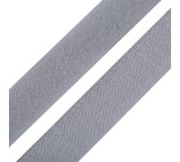 cyclingcolors 1 x Tape Roll 20 mm 25 Metre Set Hook Fleece Organiser Cable Tie Tape for Clothes Bags Made of Polyamide Sewing Machine Light Grey